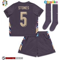 Otroške Nogometnih dresov Anglija John Stones #5 Gostujoči EP 2024 Kratki rokavi (+ hlače)